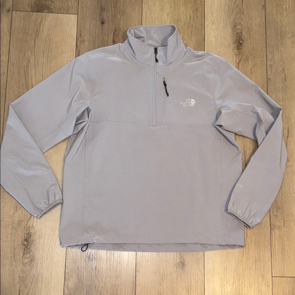 The North Face Light Gray Half-Zip Pullover jacket